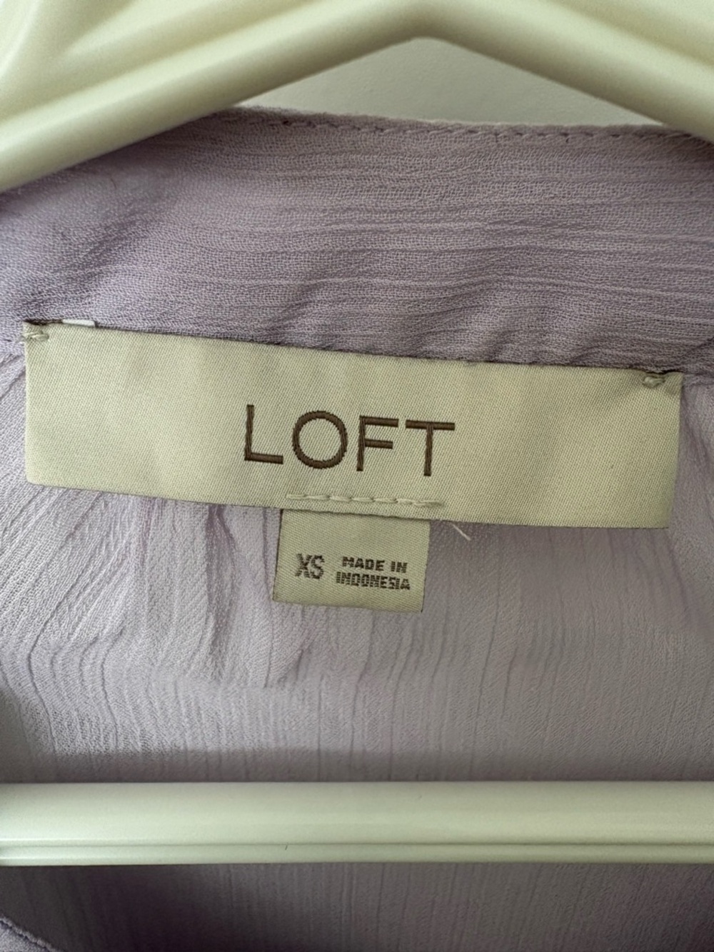 LOFT
Lace Ruffle Button-Front Blouse - Lavender - Picture 7 of 8